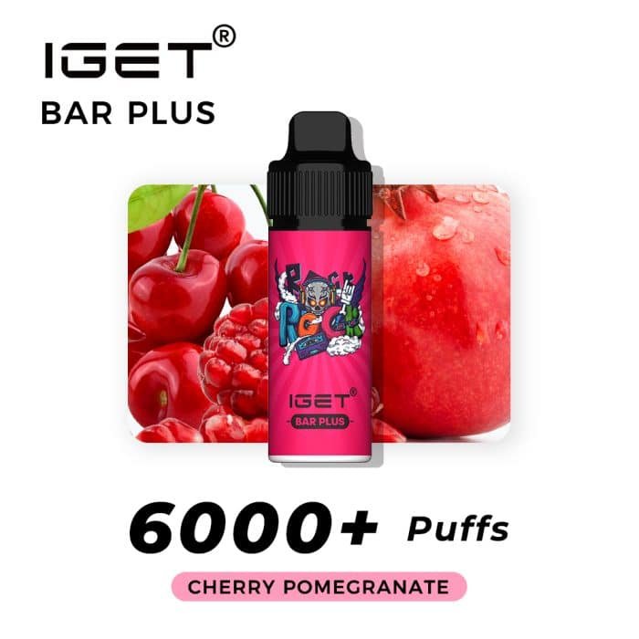IGET BAR PLUS CHERRY POMEGRANATE – 6000 PUFFS