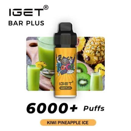 IGET BAR PLUS KIWI PINEAPPLE ICE – 6000 PUFFS