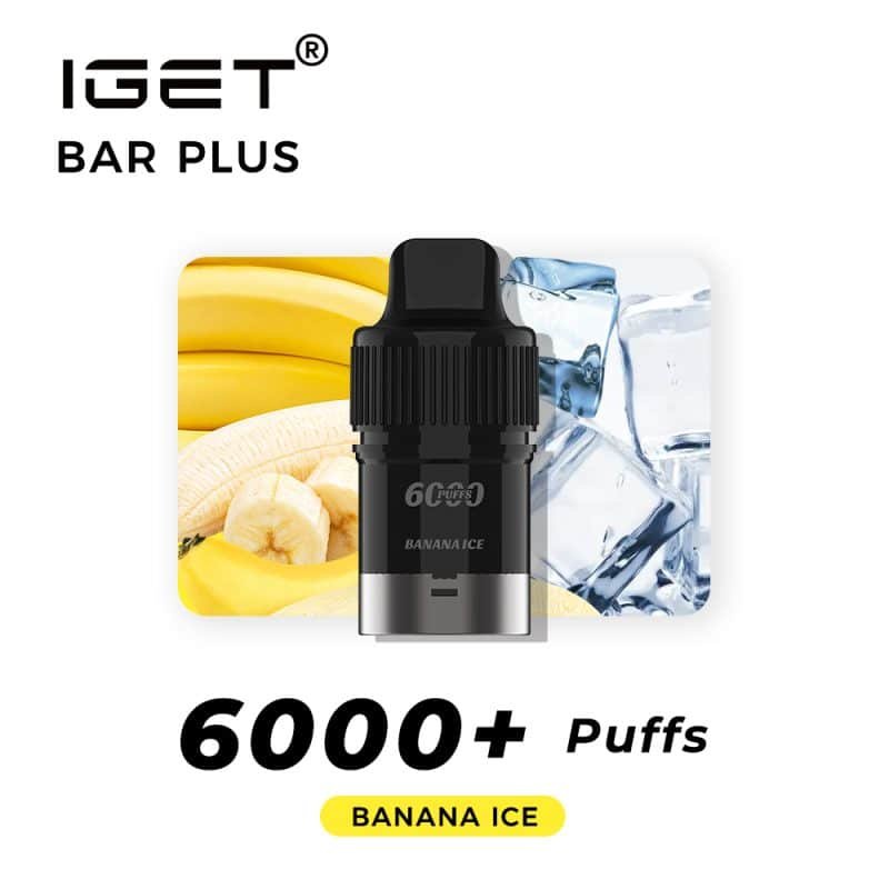 IGET BAR PLUS POD ONLY BANANA ICE – 6000 PUFFS
