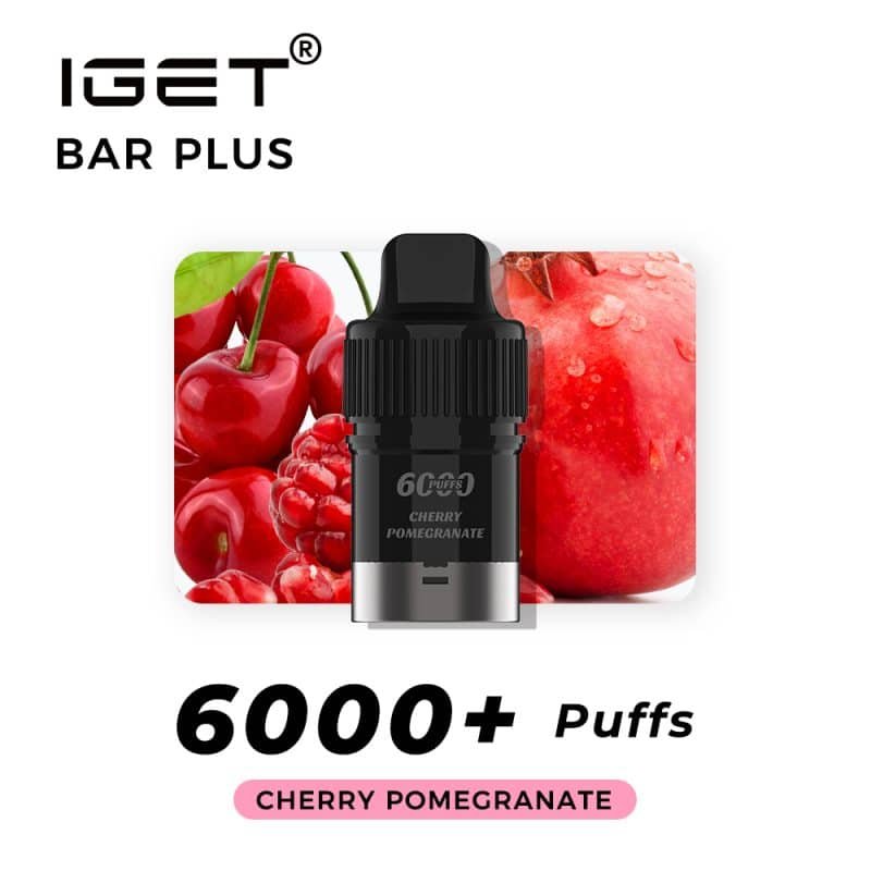 IGET BAR PLUS POD ONLY CHERRY POMEGRANATE – 6000 PUFFS