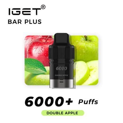 IGET BAR PLUS POD ONLY DOUBLE APPLE – 6000 PUFFS