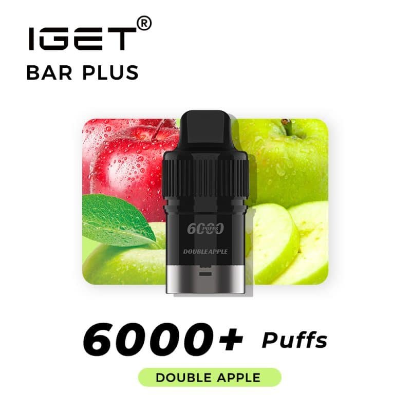 IGET BAR PLUS POD ONLY DOUBLE APPLE – 6000 PUFFS