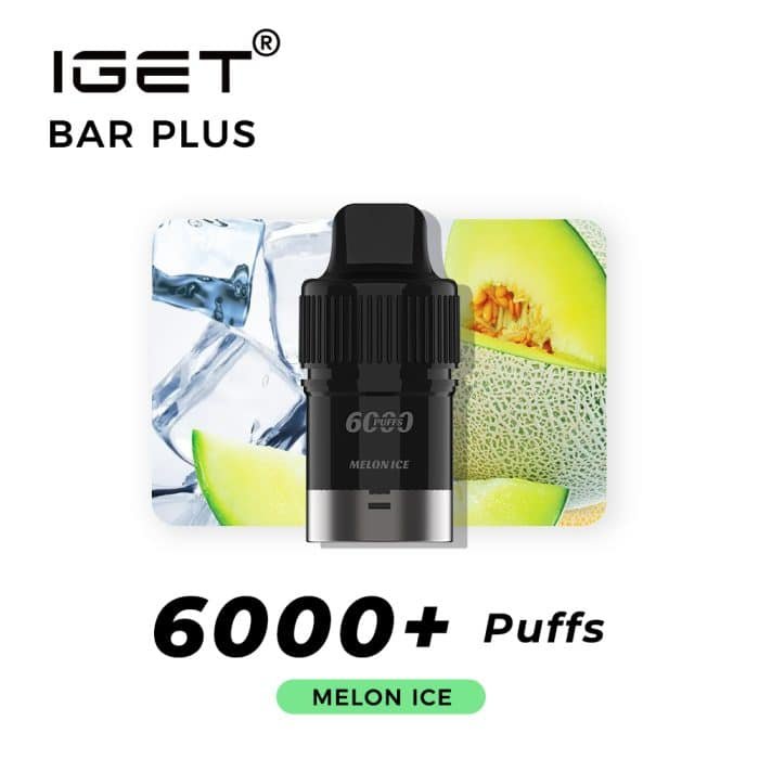 IGET BAR PLUS POD ONLY MELON ICE – 6000 PUFFS
