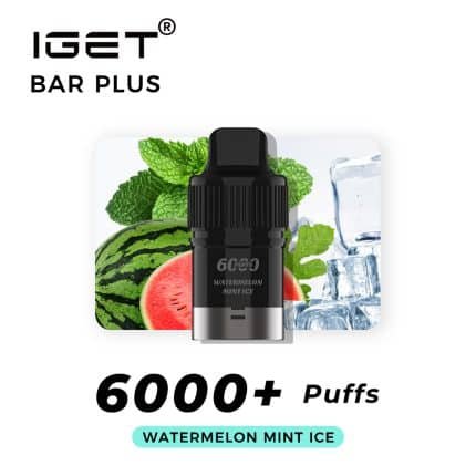 IGET BAR PLUS POD ONLY WATERMELON MINT ICE – 6000 PUFFS