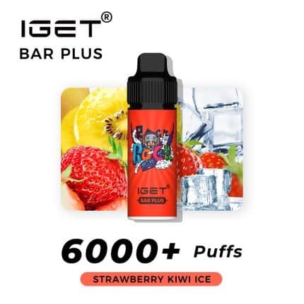 IGET BAR PLUS STRAWBERRY KIWI ICE – 6000 PUFFS