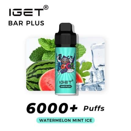 IGET BAR PLUS WATERMELON MINT ICE – 6000 PUFFS