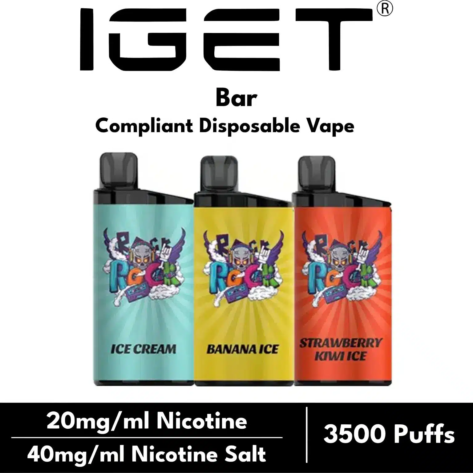 IGET Bar 3500 puffs all flavors